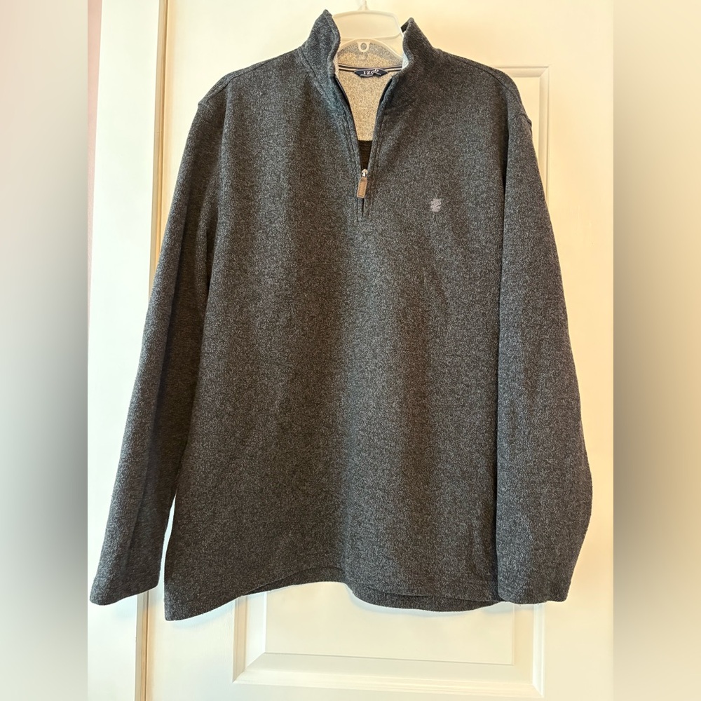 📣‼️ 5 for $50 📣‼️ IZOD Men’s Charcoal 3/4 Zip-Up Sweater
